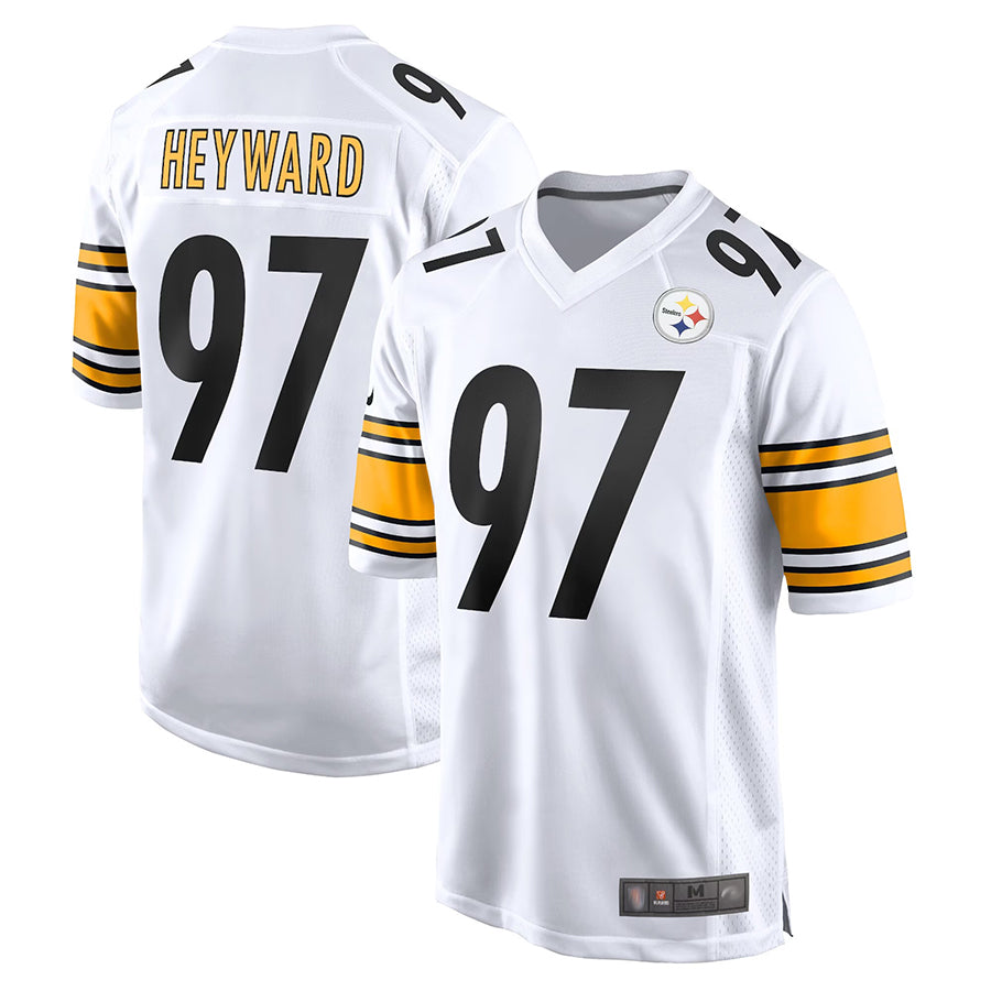 Cooneas P.Steelers #97 Cameron Heyward Player White Home Game Stitched Jerseys