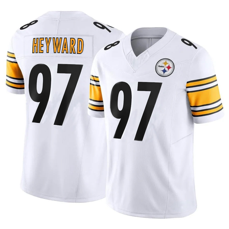Cooneas P.Steelers #97 Cameron Heyward Player White Vapor F.U.S.E. Limited Stitched Jerseys