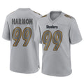 Cooneas P.Steelers #99 Derrick Harmon Player Gray Atmosphere Fashion Home Game Stitched Jerseys
