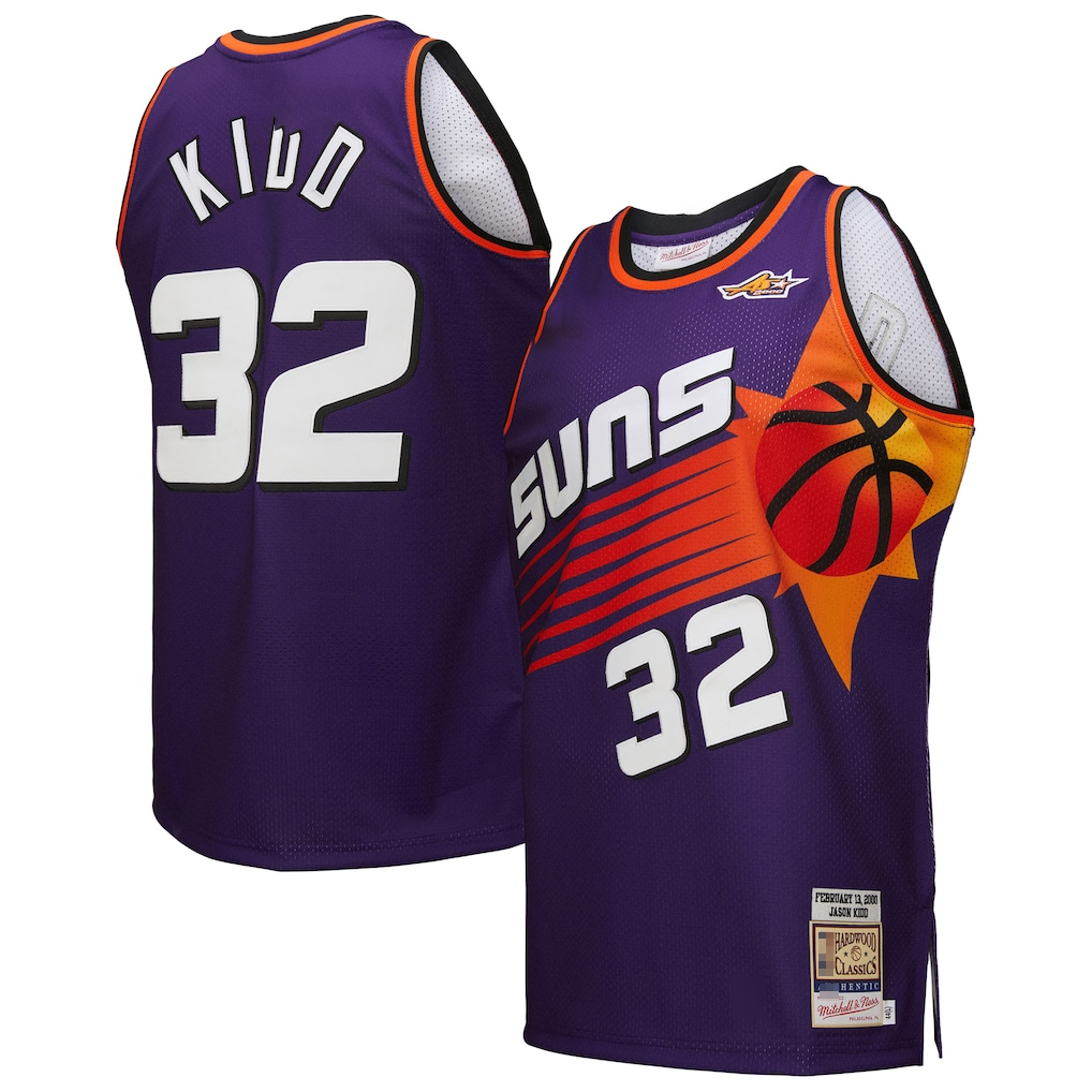 Cooneas P.Sunss #32 Jason Kidd Mitchell & Ness Purple 2000 All-Star Game Authentic Jerseys