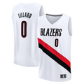 Cooneas PT.Blazers #0 Damian Lillard Fanatics White Fast Break Replica Player Jerseys - Association Edition