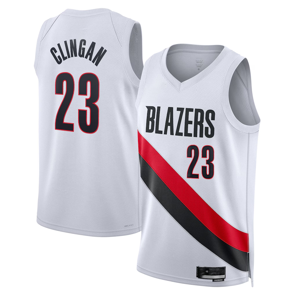 Cooneas PT.Blazers #23 Donovan Clingan White Swingman Jerseys - Association Edition