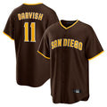 Cooneas S.Diego Padres #11 Yu Darvish Player Brown Alternate Replica Game Stitched Jerseys