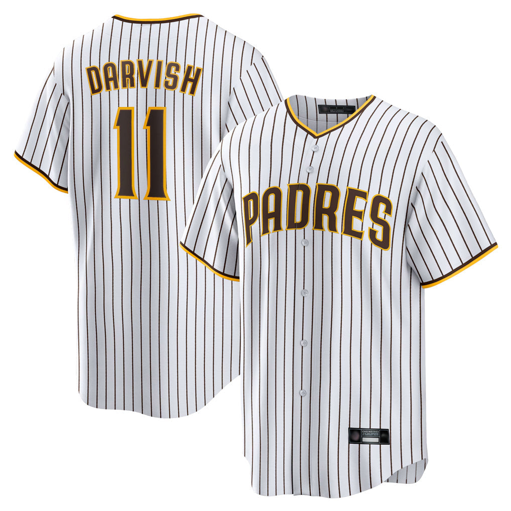 Cooneas S.Diego Padres #11 Yu Darvish Player White Home Replica Game Stitched Jerseys