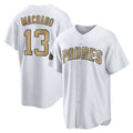 Cooneas S.Diego Padres #13 Manny Machado Player White Replica All-Star Game Home Stitched Jerseys