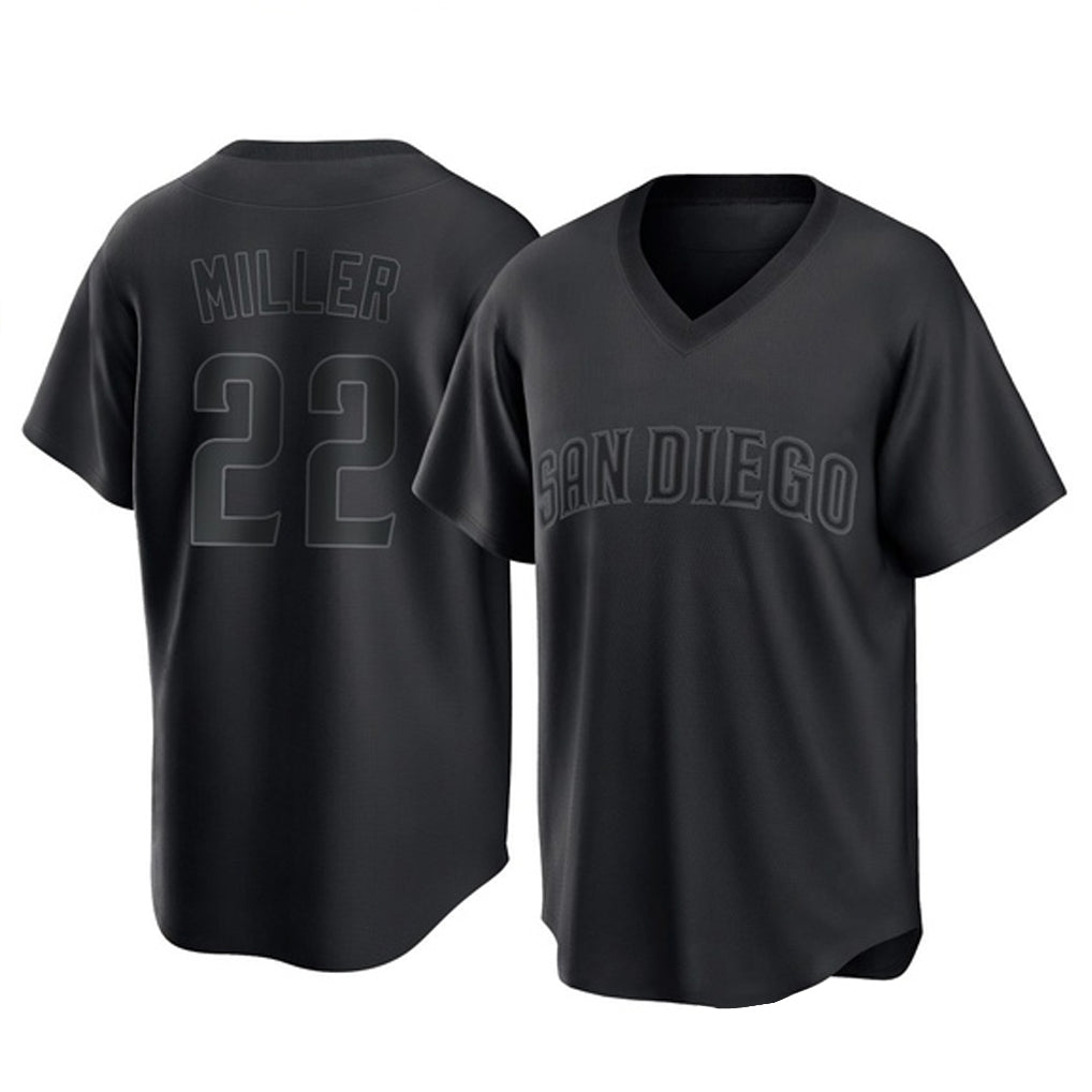 Cooneas S.Diego Padres #22 Mason Miller Player Black Pitch Fashion Game T-shirt Stitched Jerseys
