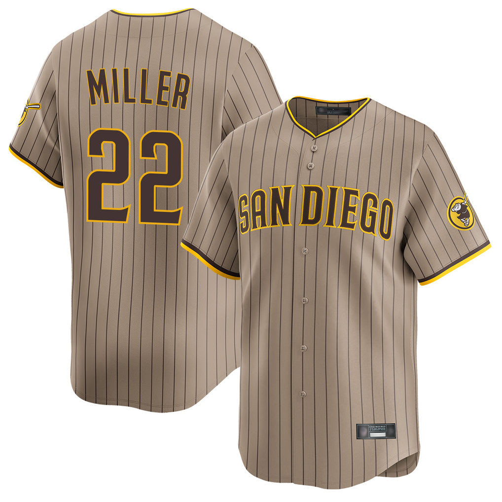 Cooneas S.Diego Padres #22 Mason Miller Player Khaki Home Limited Stitched Jerseys