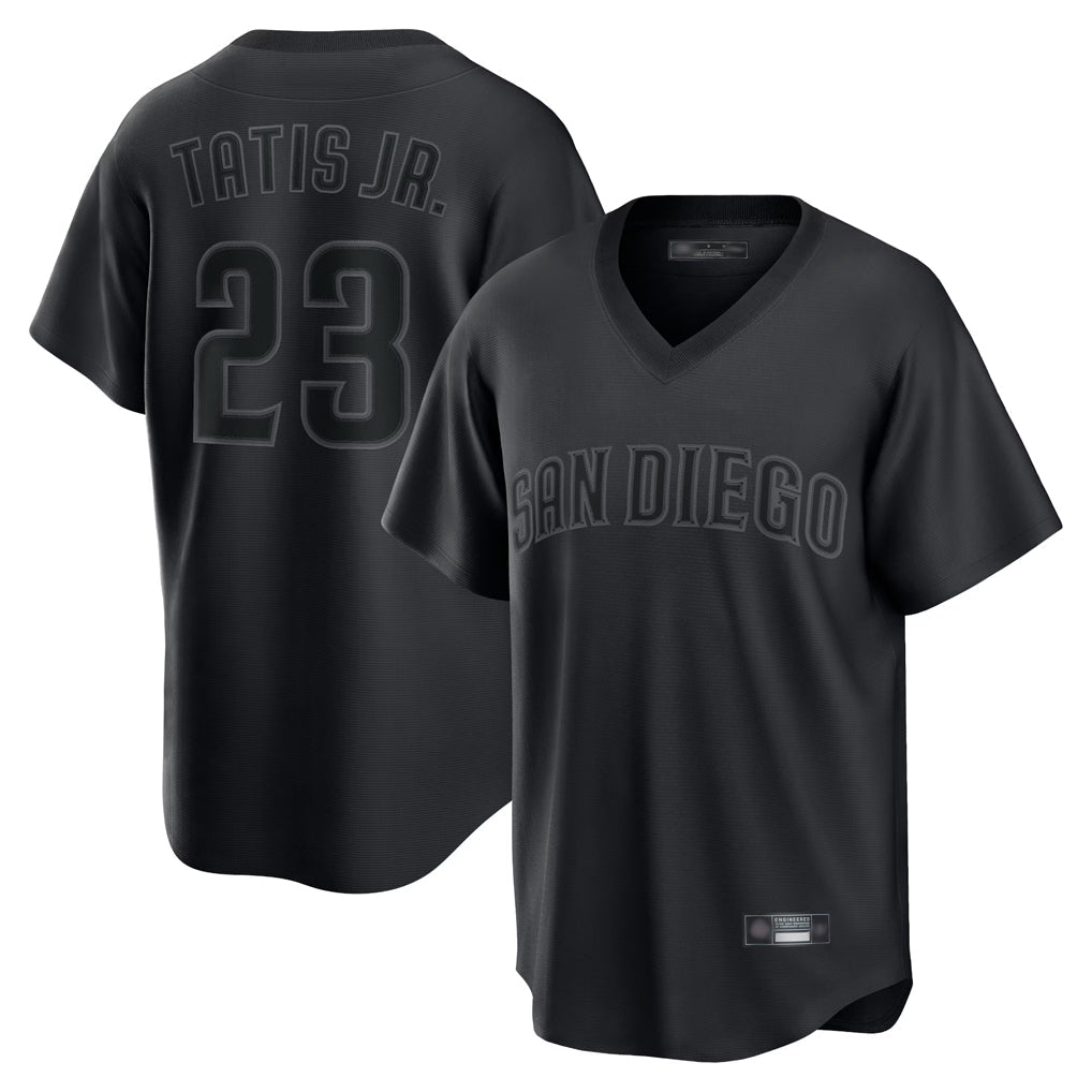 Cooneas S.Diego Padres #23 Fernando Tatis Jr Player Black Home Game T-shirt Stitched Jerseys