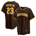 Cooneas S.Diego Padres #23 Fernando Tatis Jr Player Brown Alternate Replica Game Stitched Jerseys