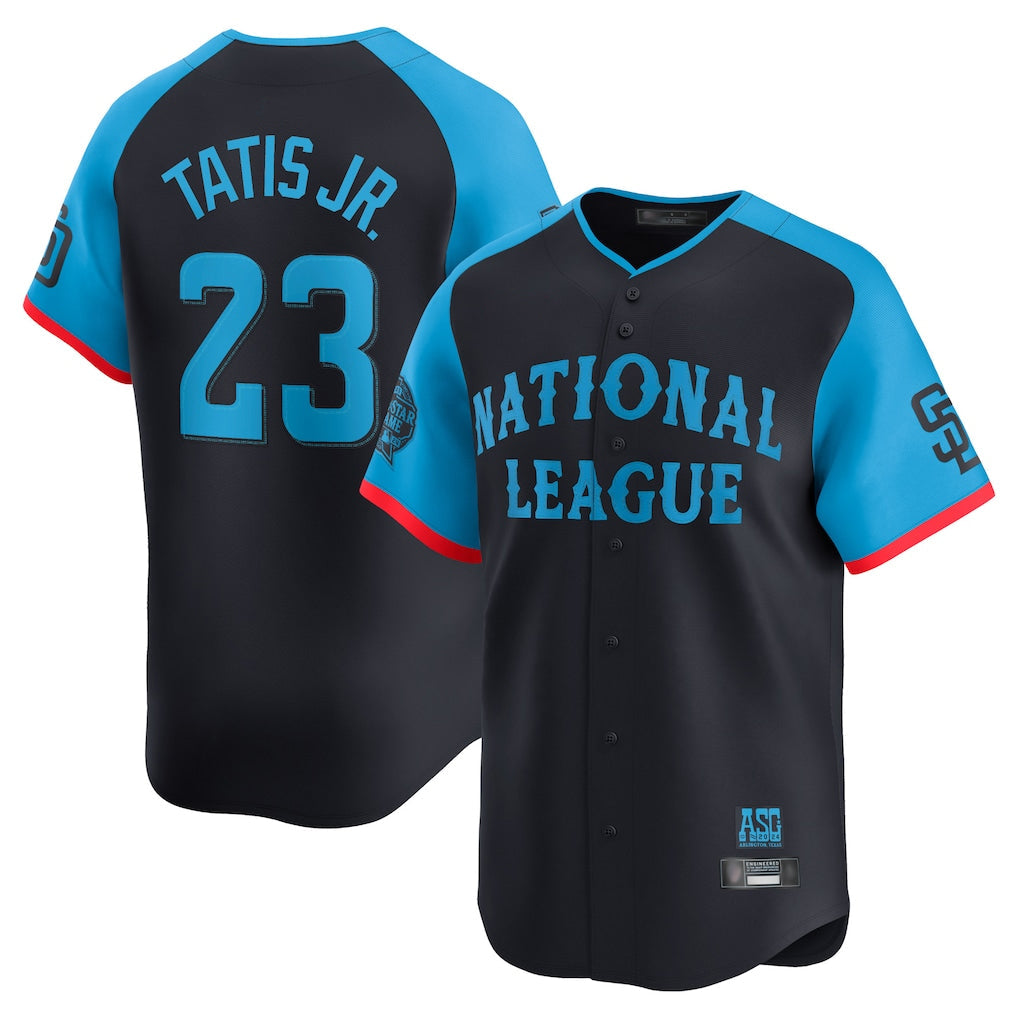 Cooneas S.Diego Padres #23 Fernando Tatis Jr Player Navy National League All-Star Game Limited Stitched Jerseys