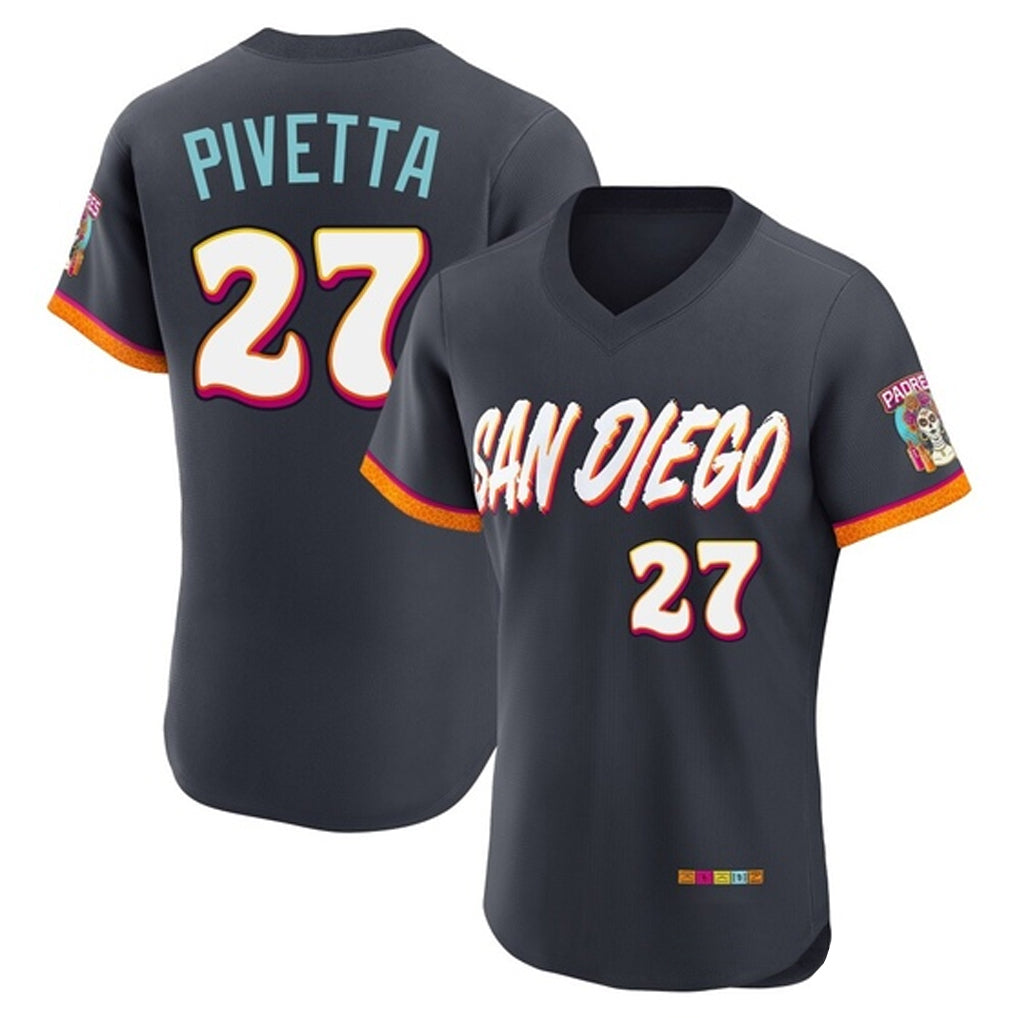 Cooneas S.Diego Padres #27 Nick Pivetta Player Obsidian 2026 City Connect Home Limited Elite T-shirt Stitched Jerseys