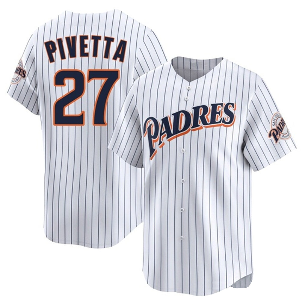 Cooneas S.Diego Padres #27 Nick Pivetta Player White Cooperstown Collection Limited Home Stitched Jerseys