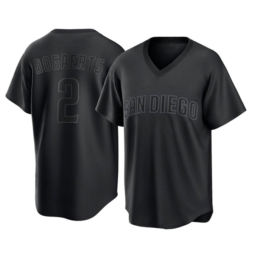 Cooneas S.Diego Padres #2 Xander Bogaerts Player Black Pitch Fashion Game T-shirt Stitched Jerseys