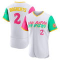 Cooneas S.Diego Padres #2 Xander Bogaerts Player White City Connect Home Limited Elite Stitched Jerseys