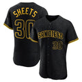 Cooneas S.Diego Padres #30 Gavin Sheets Player Black Snake Skin City Home Limited Elite Stitched Jerseys