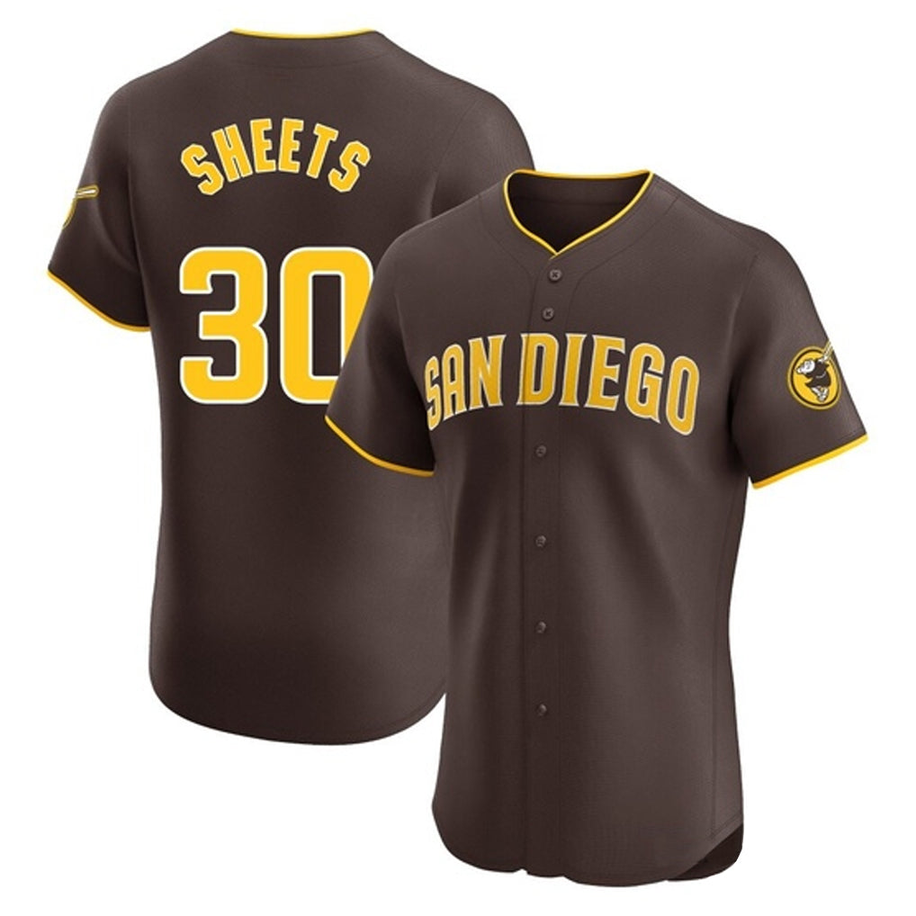 Cooneas S.Diego Padres #30 Gavin Sheets Player Brown Home Limited Elite Stitched Jerseys