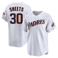 Cooneas S.Diego Padres #30 Gavin Sheets Player White Cooperstown Collection Limited Home Stitched Jerseys