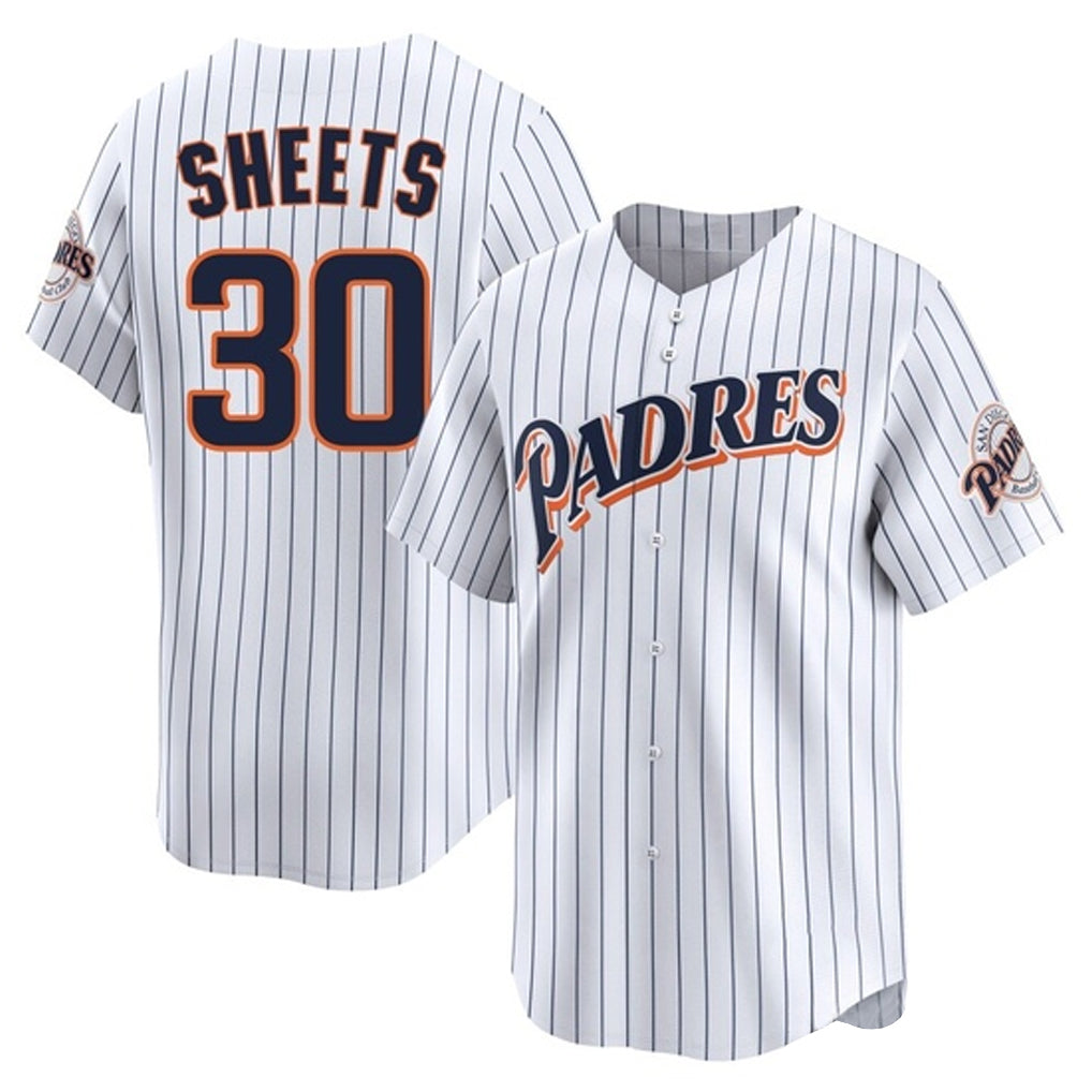 Cooneas S.Diego Padres #30 Gavin Sheets Player White Cooperstown Collection Limited Home Stitched Jerseys