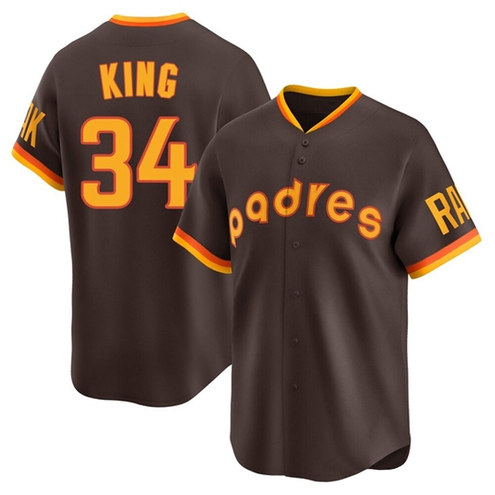 Cooneas S.Diego Padres #34 Michael King Player Brown Home Cooperstown Collection Replica Game Stitched Jerseys