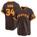 Cooneas S.Diego Padres #34 Michael King Player Brown Home Cooperstown Collection Replica Game Stitched Jerseys