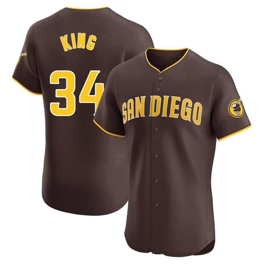 Cooneas S.Diego Padres #34 Michael King Player Brown Home Limited Elite Stitched Jerseys