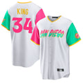 Cooneas S.Diego Padres #34 Michael King Player White City Connect Home Game Stitched Jerseys