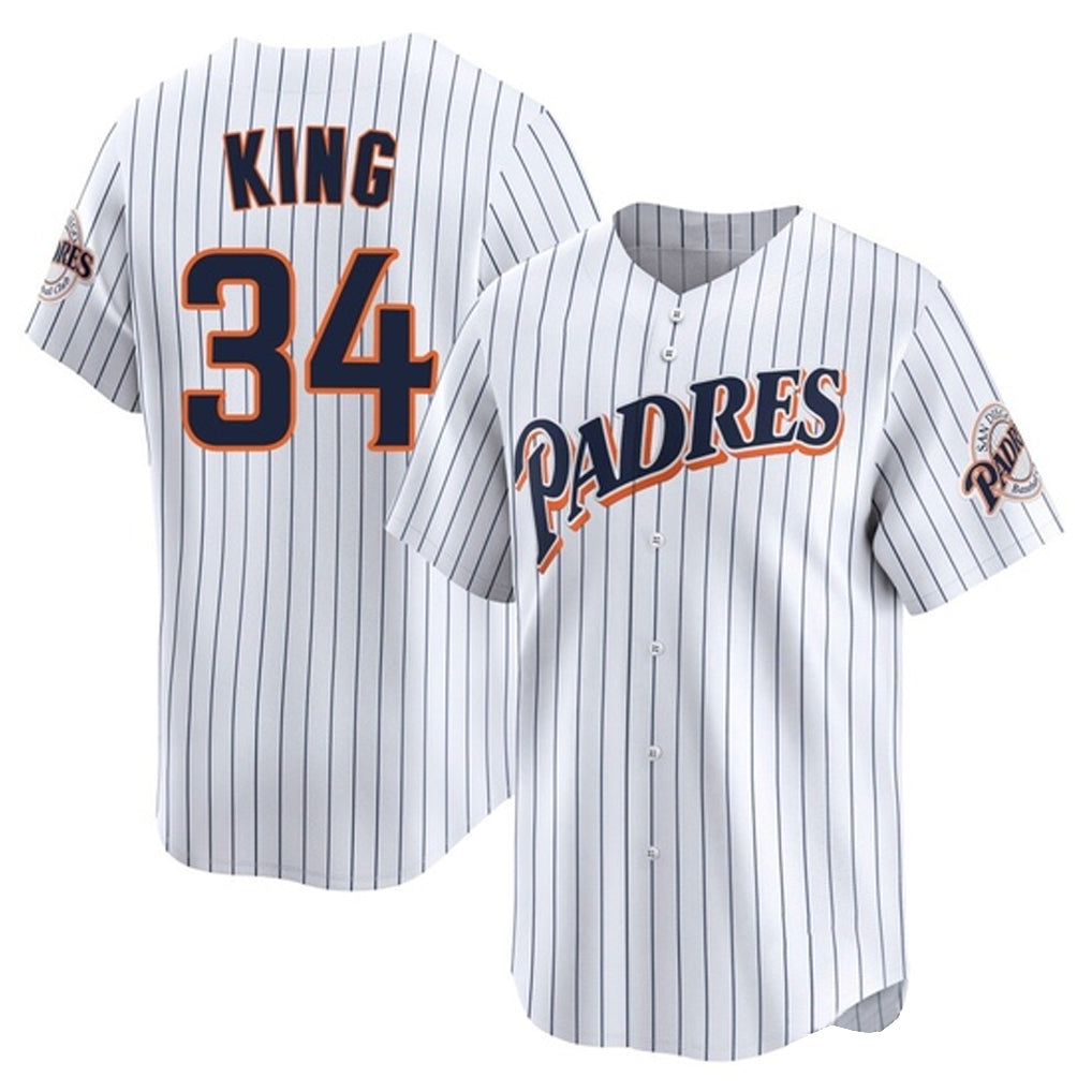 Cooneas S.Diego Padres #34 Michael King Player White Cooperstown Collection Limited Home Stitched Jerseys