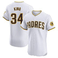 Cooneas S.Diego Padres #34 Michael King Player White Home Limited Elite Stitched Jerseys