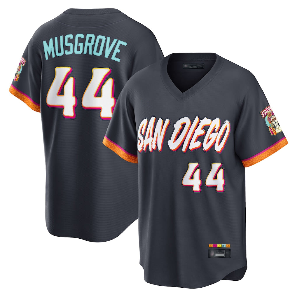 Cooneas S.Diego Padres #44 Joe Musgrove Player Obsidian 2026 City Connect Home Limited T-shirt Stitched Jerseys