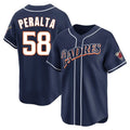 Cooneas S.Diego Padres #58 Wandy Peralta Player Navy Cooperstown Collection Limited Home Stitched Jerseys