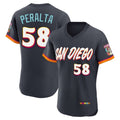 Cooneas S.Diego Padres #58 Wandy Peralta Player Obsidian 2026 City Connect Home Limited Elite T-shirt Stitched Jerseys