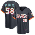 Cooneas S.Diego Padres #58 Wandy Peralta Player Obsidian 2026 City Connect Home Limited T-shirt Stitched Jerseys