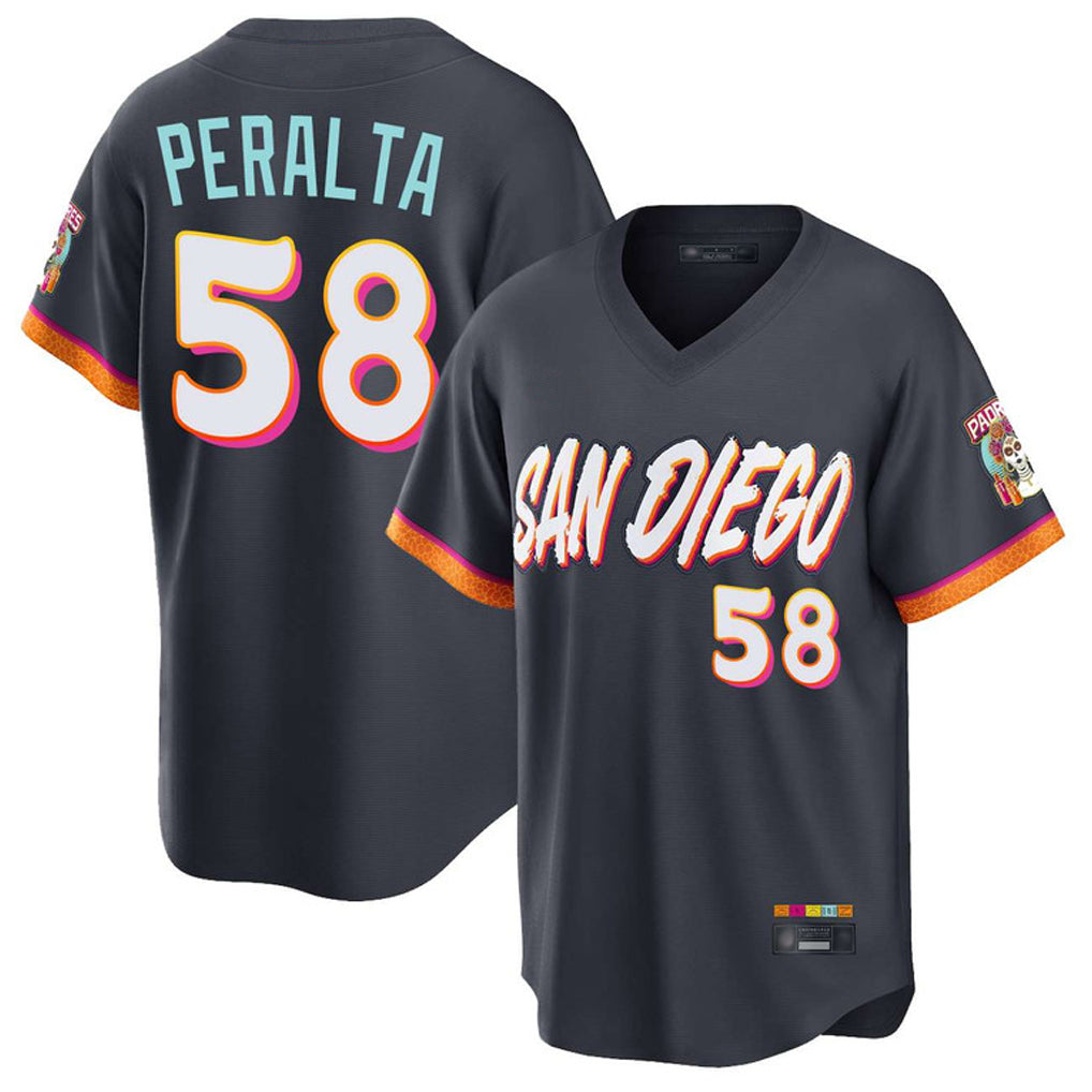 Cooneas S.Diego Padres #58 Wandy Peralta Player Obsidian 2026 City Connect Home Limited T-shirt Stitched Jerseys