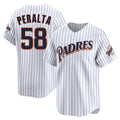 Cooneas S.Diego Padres #58 Wandy Peralta Player White Cooperstown Collection Limited Home Stitched Jerseys