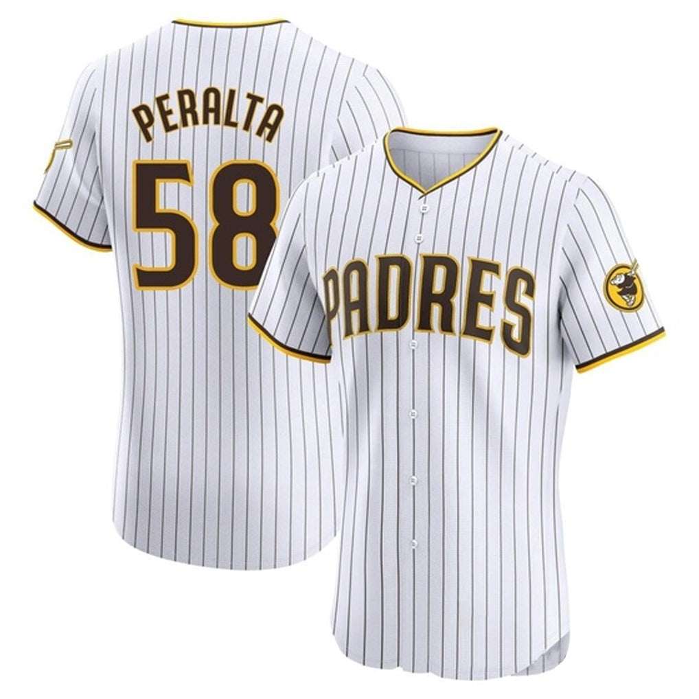Cooneas S.Diego Padres #58 Wandy Peralta Player White Limited Home Elite Stitched Jerseys