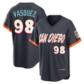 Cooneas S.Diego Padres #98 Randy Vasquez Player Obsidian 2026 City Connect Home Limited T-shirt Stitched Jerseys