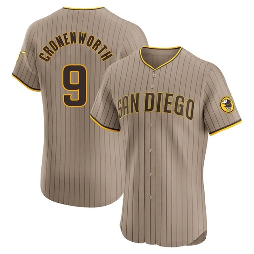 Cooneas S.Diego Padres #9 Jake Cronenworth Player Khaki Home Limited Elite Stitched Jerseys