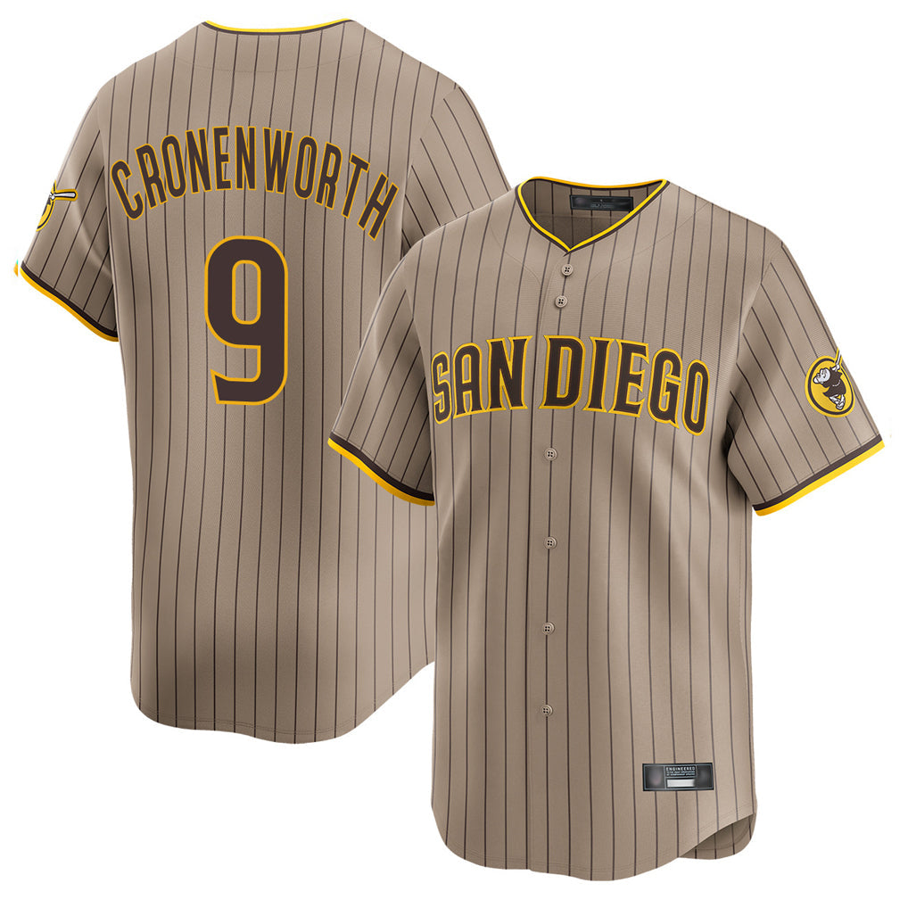 Cooneas S.Diego Padres #9 Jake Cronenworth Player Khaki Home Limited Stitched Jerseys