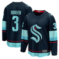 Cooneas S.Kraken #3 Will Borgen Deep Sea Blue Home Breakaway Player Jerseys
