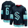 Cooneas S.Kraken #6 Adam Larsson Deep Sea Blue Home Breakaway Player Jerseys