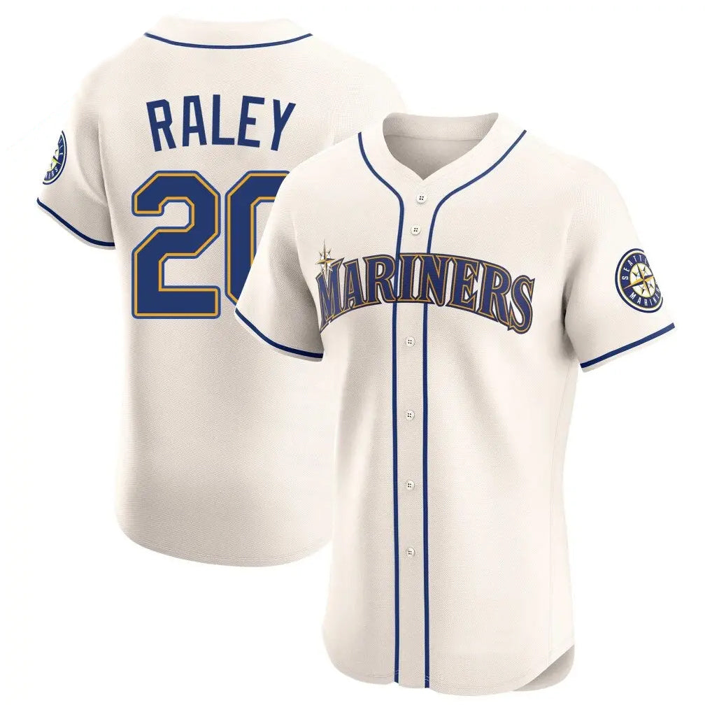 Cooneas S.Mariners #20 Luke Raley Player Cream Home Limited Elite Stitched Jerseys