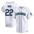 Cooneas S.Mariners #22 Bryan Woo Player White Home Limited Stitched Jerseys