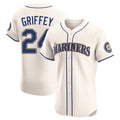 Cooneas S.Mariners #24 Ken Griffey Jr Player Cream Home Limited Elite Stitched Jerseys