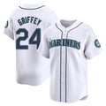 Cooneas S.Mariners #24 Ken Griffey Jr Player White Home Limited Stitched Jerseys