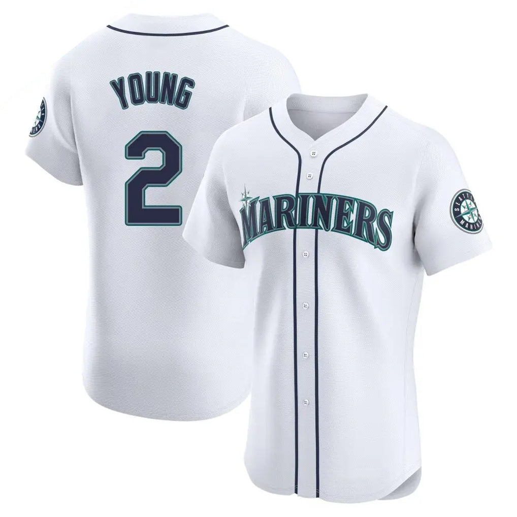 Cooneas S.Mariners #2 Cole Young Player White Home Limited Elite Stitched Jerseys
