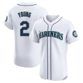 Cooneas S.Mariners #2 Cole Young Player White Home Limited Elite Stitched Jerseys