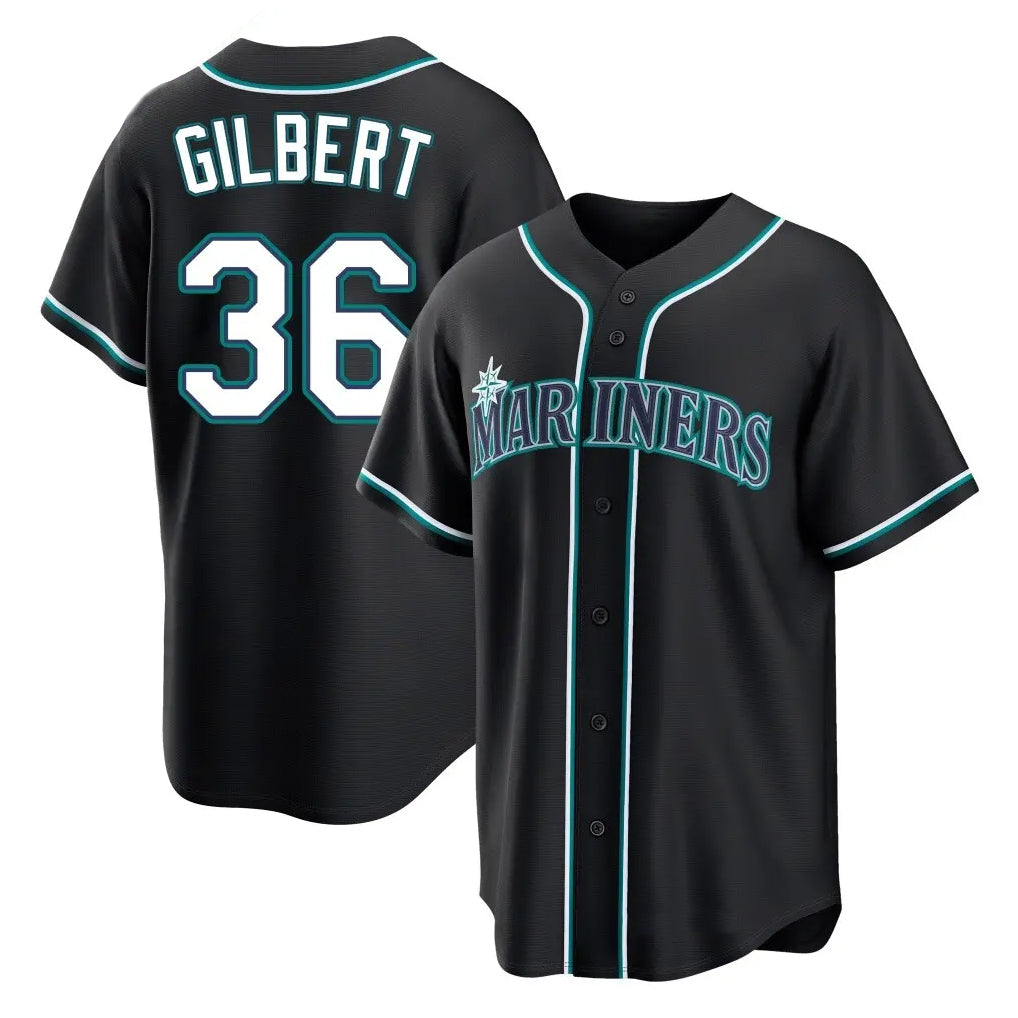 Cooneas S.Mariners #36 Logan Gilbert Player Black Fashion Home Limited Stitched Jerseys