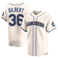 Cooneas S.Mariners #36 Logan Gilbert Player Cream Home Limited Stitched Jerseys