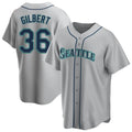Cooneas S.Mariners #36 Logan Gilbert Player Gray Home Game Stitched Jerseys