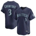 Cooneas S.Mariners #3 J.P. Crawford Player Navy Home Limited Stitched Jerseys